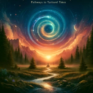 This cover visually represents the themes of the album, inviting the viewer into a tranquil and mystical landscape.